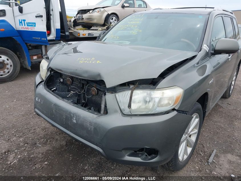 2009 Toyota Highlander Hybrid Hybrid VIN: JTEEW41A592031681 Lot: 12006661