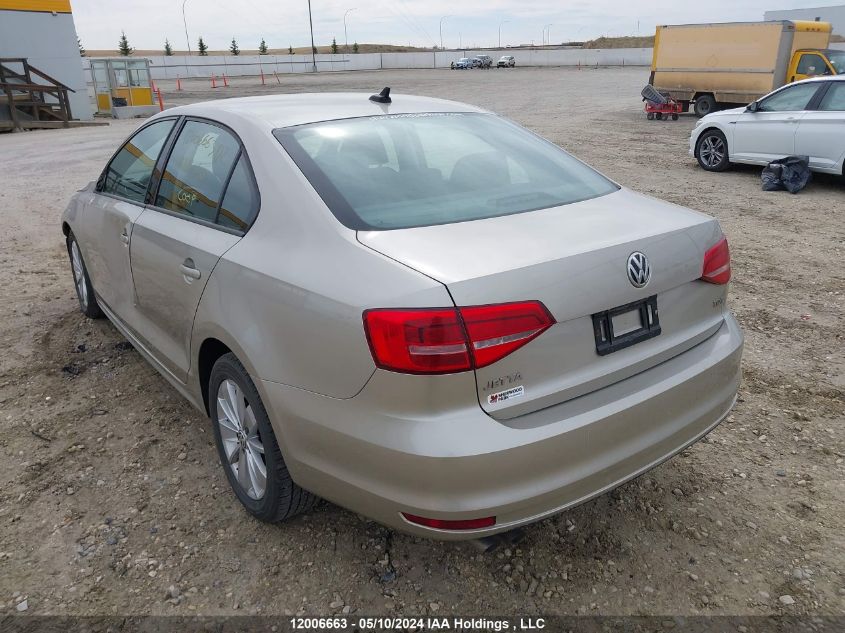 2015 Volkswagen Jetta Sedan VIN: 3VWDA7AJ6FM228182 Lot: 12006663