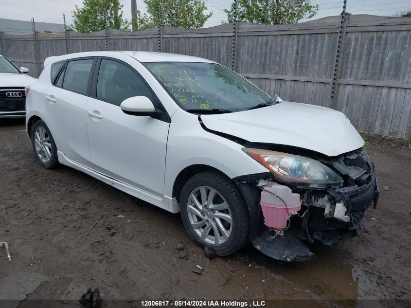 2012 Mazda Mazda3 VIN: JM1BL1L7XC1625311 Lot: 12006817