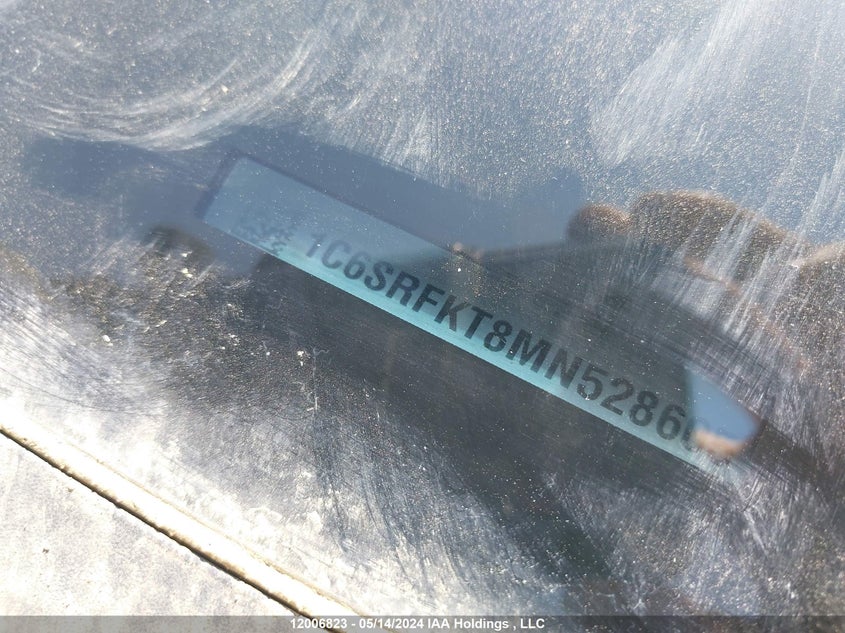 2021 Dodge Ram 1500 VIN: 1C6SRFKT8MN528605 Lot: 12006823