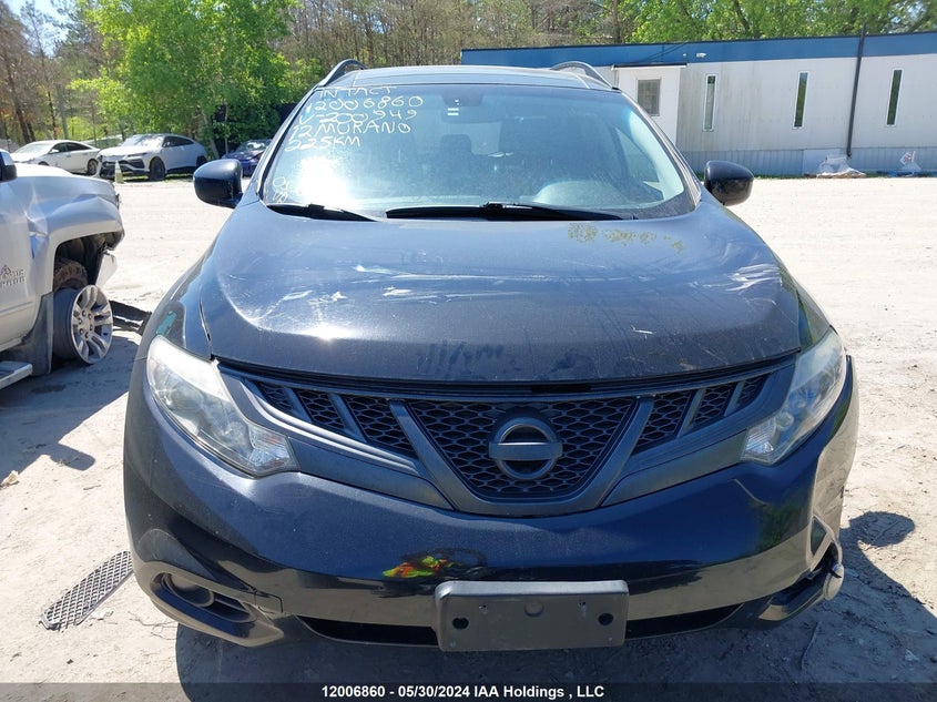 2012 Nissan Murano VIN: JN8AZ1MW6CW200949 Lot: 12006860