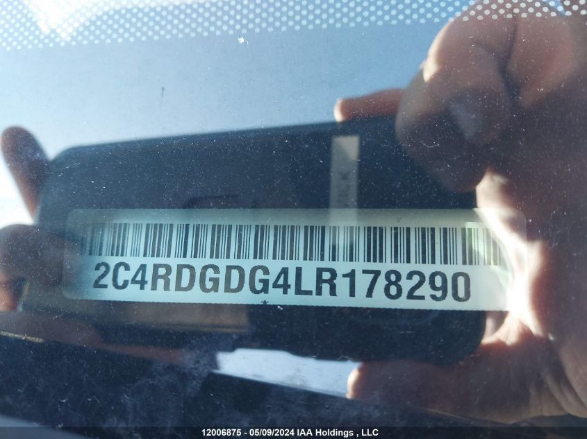 2020 Dodge Grand Caravan Crew VIN: 2C4RDGDG4LR178290 Lot: 12006875