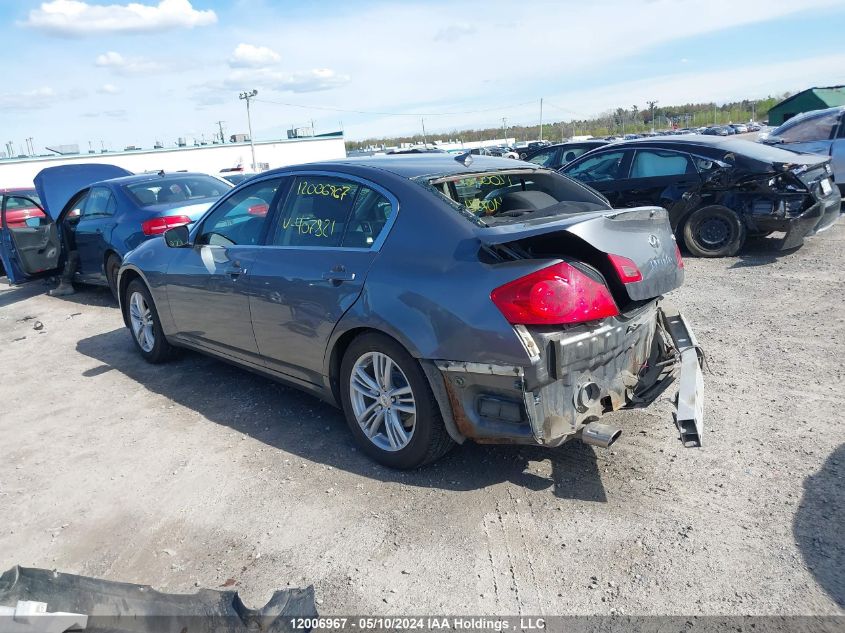 2011 Infiniti G37 VIN: JN1CV6AR6BM407821 Lot: 12006967