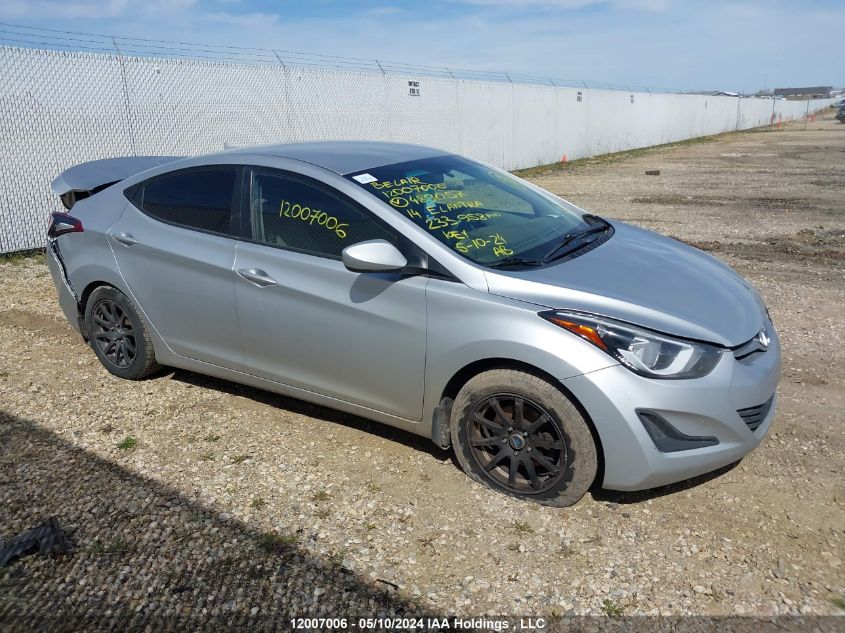 2014 Hyundai Elantra Se/Sport/Limited VIN: 5NPDH4AE8EH489057 Lot: 12007006