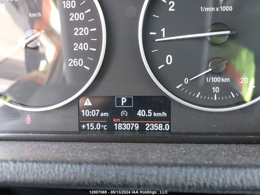 2013 BMW 3 Series 328I xDrive VIN: 5UXWX9C5XD0D02744 Lot: 12007069