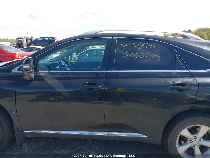 2011 Lexus Rx 350 VIN: 2T2BK1BA5BC092578 Lot: 12007100