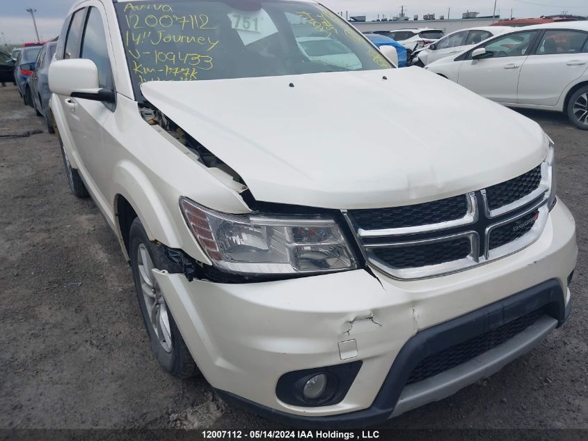 2014 Dodge Journey Sxt VIN: 3C4PDCCG5ET109433 Lot: 12007112