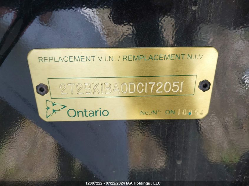 2013 Lexus Rx 350 F Sport VIN: 2T2BK1BA0DC172051 Lot: 12007222