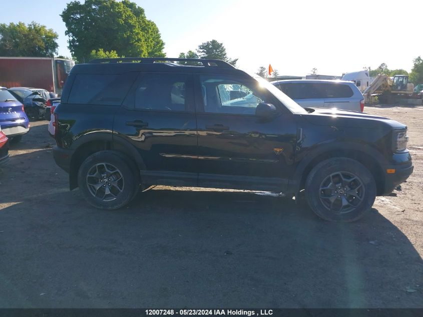 2021 Ford Bronco Sport Badlands VIN: 3FMCR9D92MRB09643 Lot: 12007248