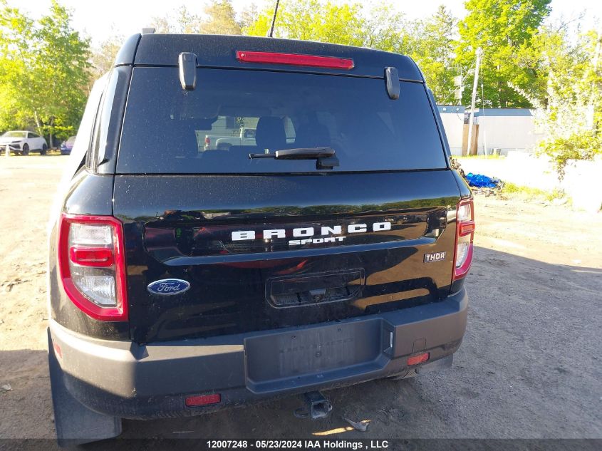 2021 Ford Bronco Sport Badlands VIN: 3FMCR9D92MRB09643 Lot: 12007248