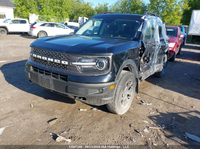 2021 Ford Bronco Sport Badlands VIN: 3FMCR9D92MRB09643 Lot: 12007248