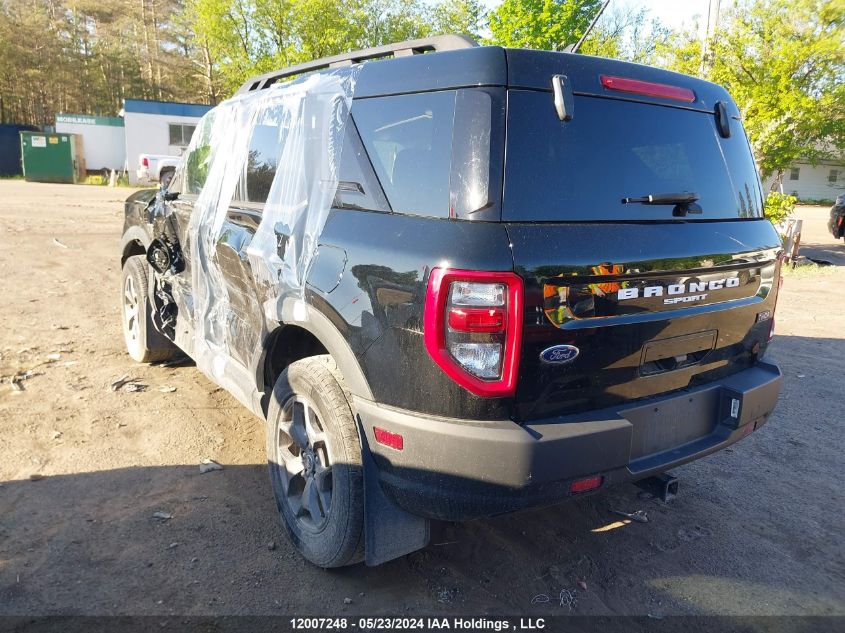 2021 Ford Bronco Sport Badlands VIN: 3FMCR9D92MRB09643 Lot: 12007248