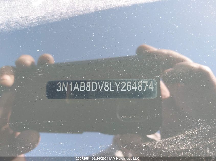 2020 Nissan Sentra Sr VIN: 3N1AB8DV8LY264874 Lot: 12007258