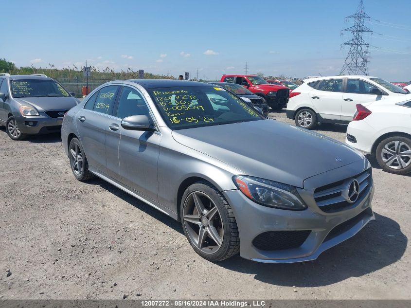 2015 Mercedes-Benz C 300 4Matic VIN: 55SWF4KBXFU005049 Lot: 12007272