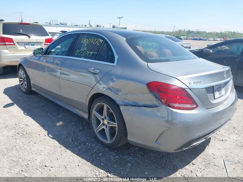 2015 Mercedes-Benz C 300 4Matic VIN: 55SWF4KBXFU005049 Lot: 12007272