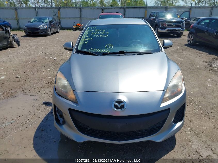 2013 Mazda Mazda3 VIN: JM1BL1UF0D1715011 Lot: 12007283