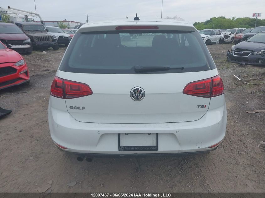 2017 Volkswagen Golf VIN: 3VW217AU0HM011182 Lot: 12007437