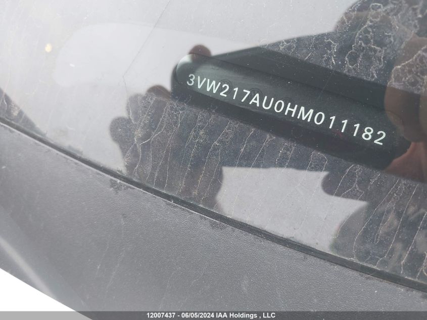 2017 Volkswagen Golf VIN: 3VW217AU0HM011182 Lot: 12007437