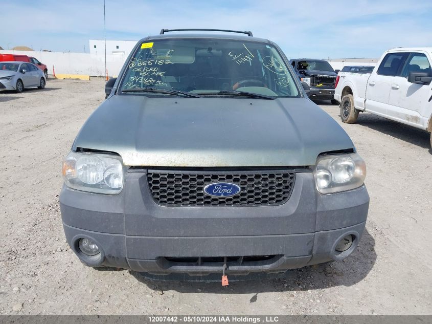 2006 Ford Escape VIN: 1FMYU02ZX6KB55182 Lot: 12007442