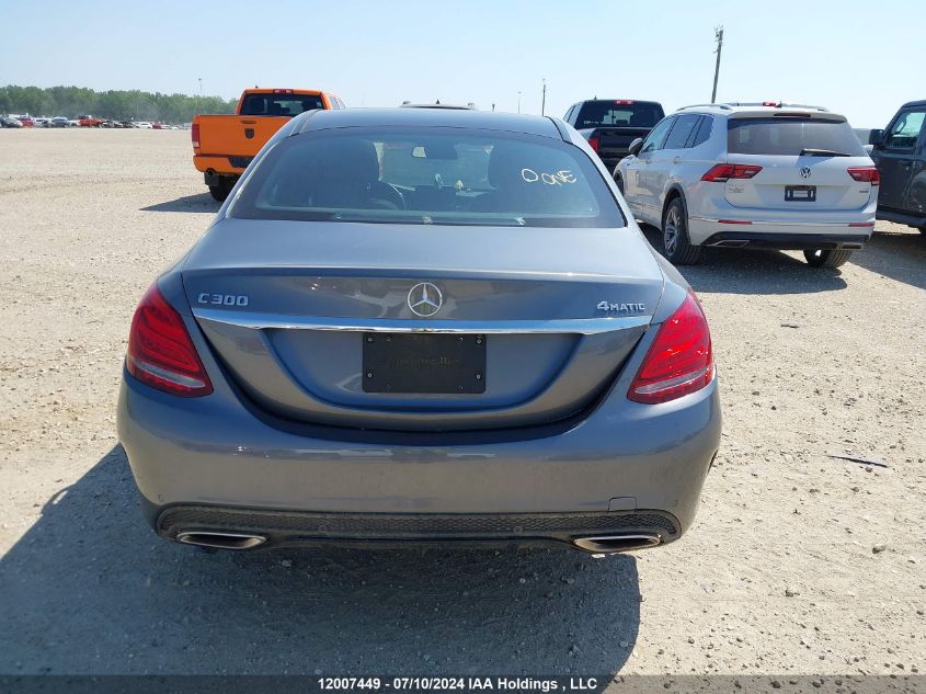 2017 Mercedes-Benz C 300 4Matic VIN: 55SWF4KB0HU182616 Lot: 12007449