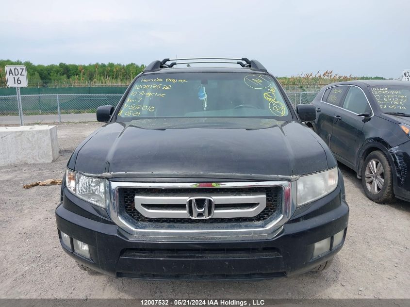 2010 Honda Ridgeline VIN: 5FPYK1F52AB502010 Lot: 12007532