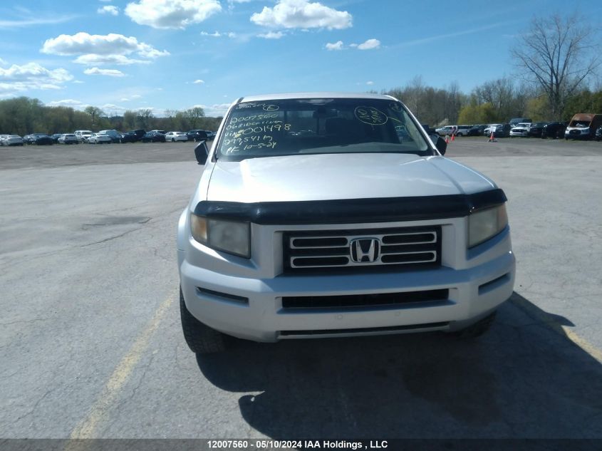 2006 Honda Ridgeline VIN: 2HJYK16406H001498 Lot: 12007560