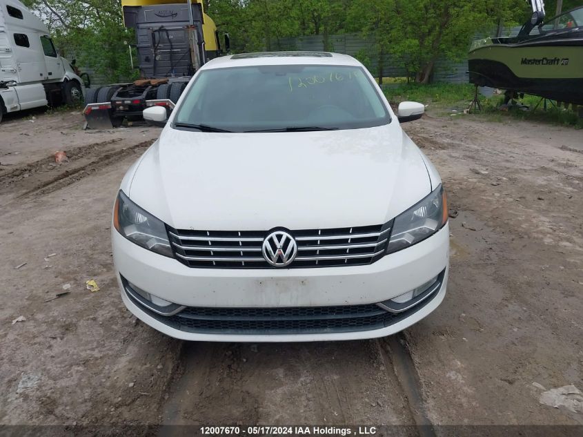 2012 Volkswagen Passat VIN: 1VWCN7A38CC110231 Lot: 12007670