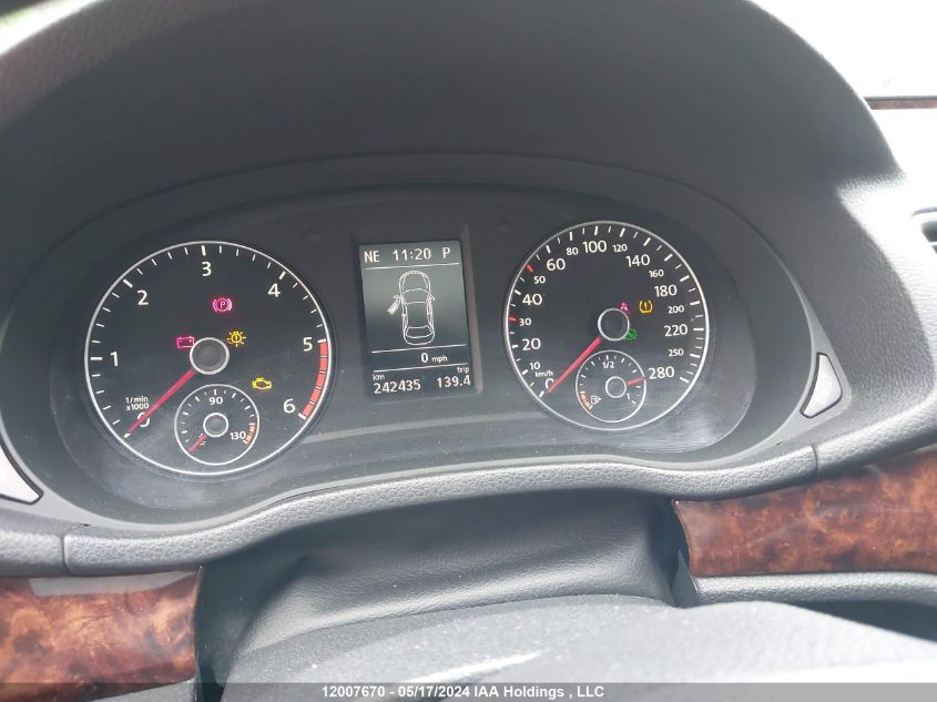 2012 Volkswagen Passat VIN: 1VWCN7A38CC110231 Lot: 12007670