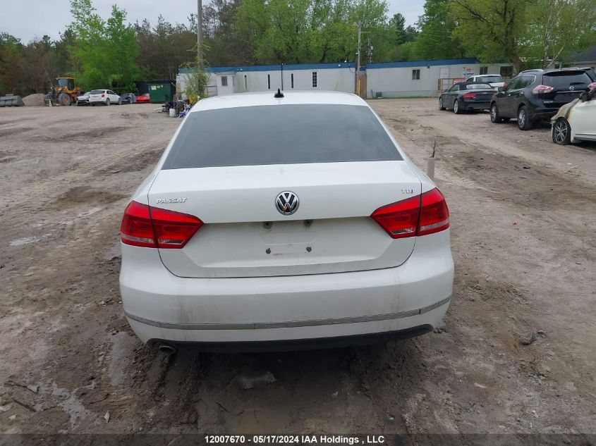 2012 Volkswagen Passat VIN: 1VWCN7A38CC110231 Lot: 12007670