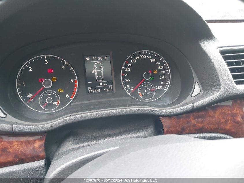 2012 Volkswagen Passat VIN: 1VWCN7A38CC110231 Lot: 12007670