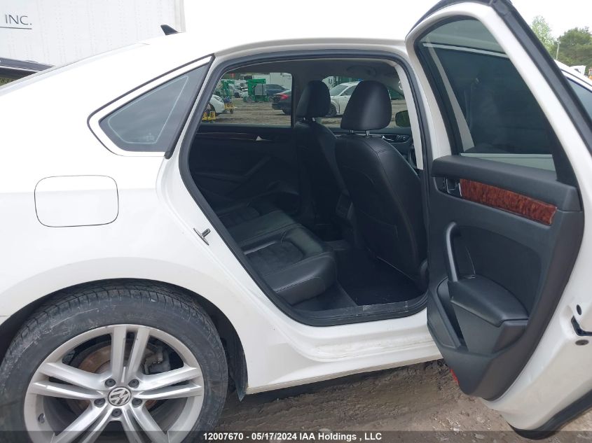 2012 Volkswagen Passat VIN: 1VWCN7A38CC110231 Lot: 12007670