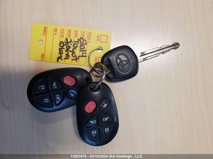 2014 Toyota Sienna Sport VIN: 5TDXK3DC6ES415648 Lot: 12007678