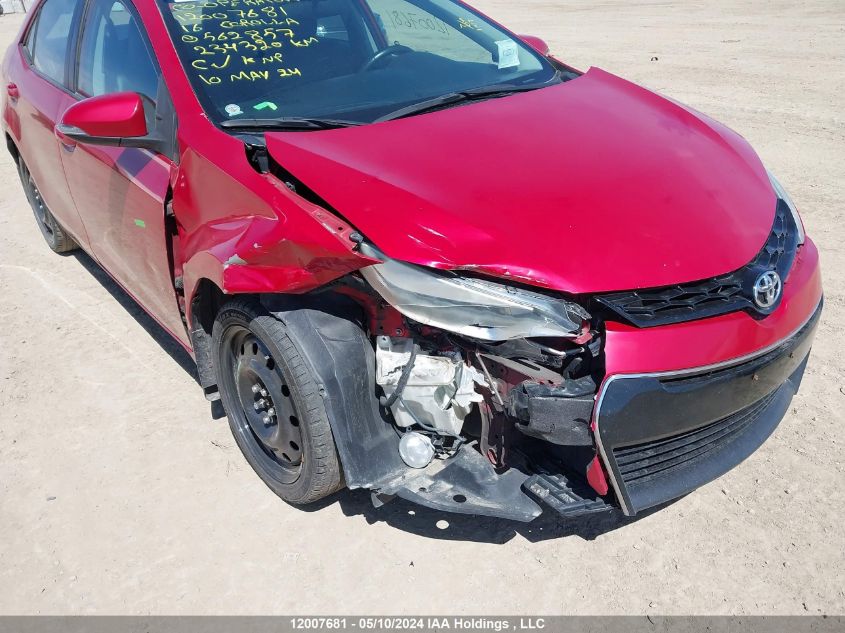 2016 Toyota Corolla Le VIN: 2T1BURHE6GC562857 Lot: 12007681
