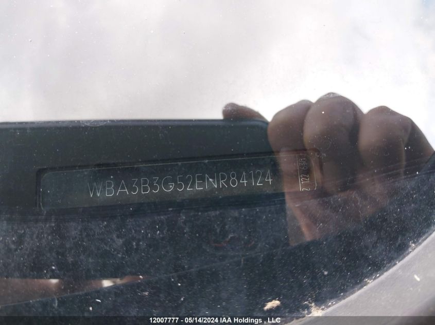 2014 BMW 328I xDrive VIN: WBA3B3G52ENR84124 Lot: 12007777