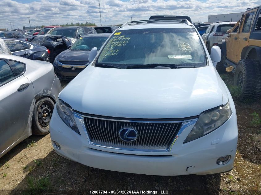 2010 Lexus Rx 450 VIN: JTJBC1BA8A2006563 Lot: 12007794