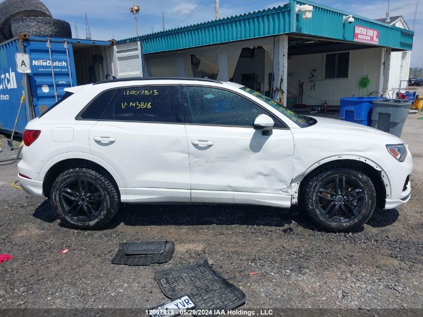 2022 Audi Q3 Komfort 45 VIN: WA1AECF31N1143818 Lot: 12007813