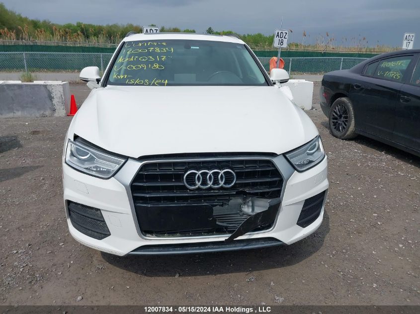 2017 Audi Q3 VIN: WA1BCCFS0HR009180 Lot: 12007834