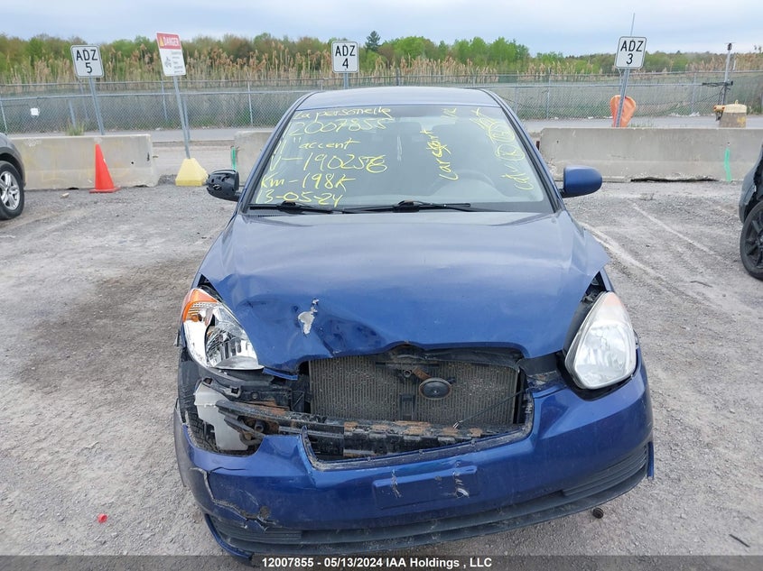 2011 Hyundai Accent Se VIN: KMHCN3BC8BU190256 Lot: 12007855