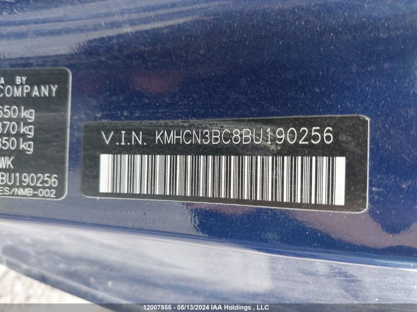 2011 Hyundai Accent Se VIN: KMHCN3BC8BU190256 Lot: 12007855