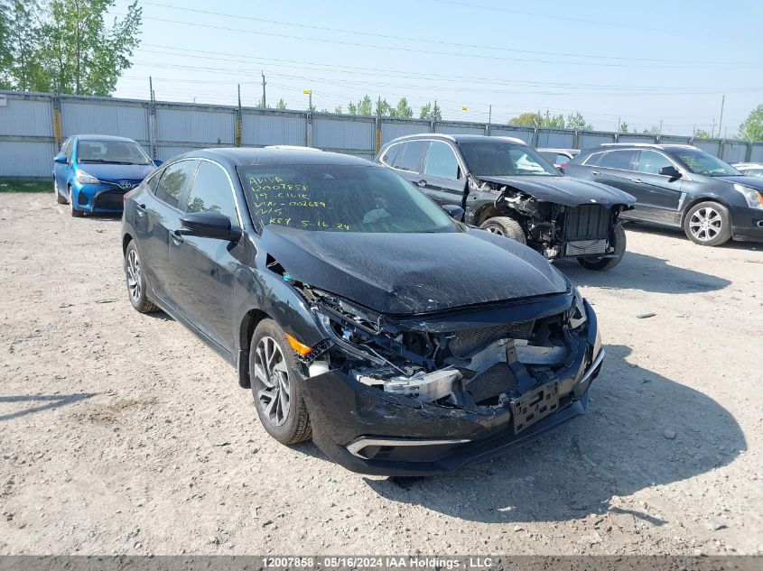 2019 Honda Civic Ex 4Dr VIN: 2HGFC2F76KH002689 Lot: 12007858