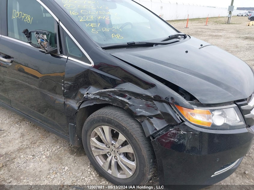 2016 Honda Odyssey Exl VIN: 5FNRL5H67GB503122 Lot: 12007881