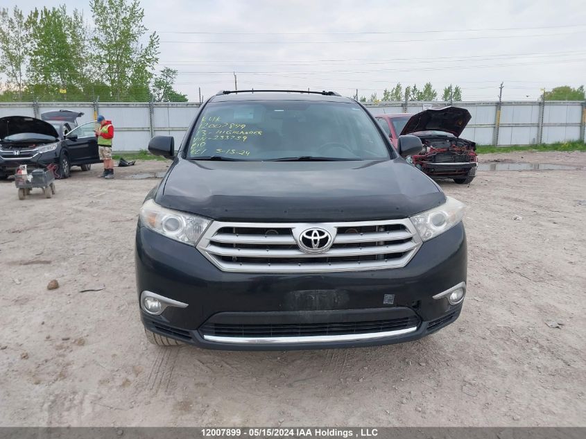 2013 Toyota Highlander VIN: 5TDDK3EH9DS233759 Lot: 12007899