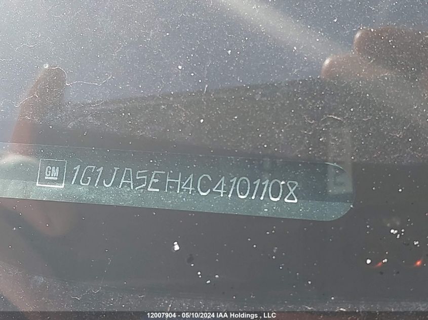 2012 Chevrolet Sonic VIN: 1G1JA5EH4C4101108 Lot: 12007904