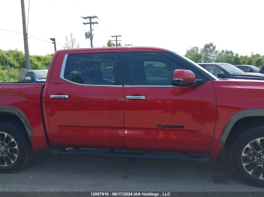 2022 Toyota Tundra VIN: 5TFJA5DBXNX025173 Lot: 12007916