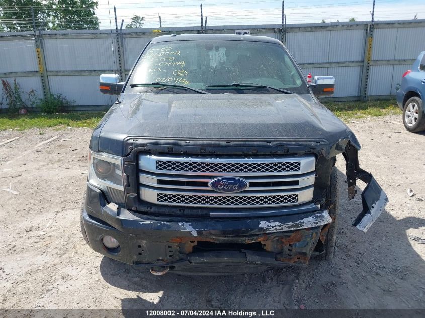 2013 Ford F-150 Platinum VIN: 1FTFW1ETXDFC74942 Lot: 12008002