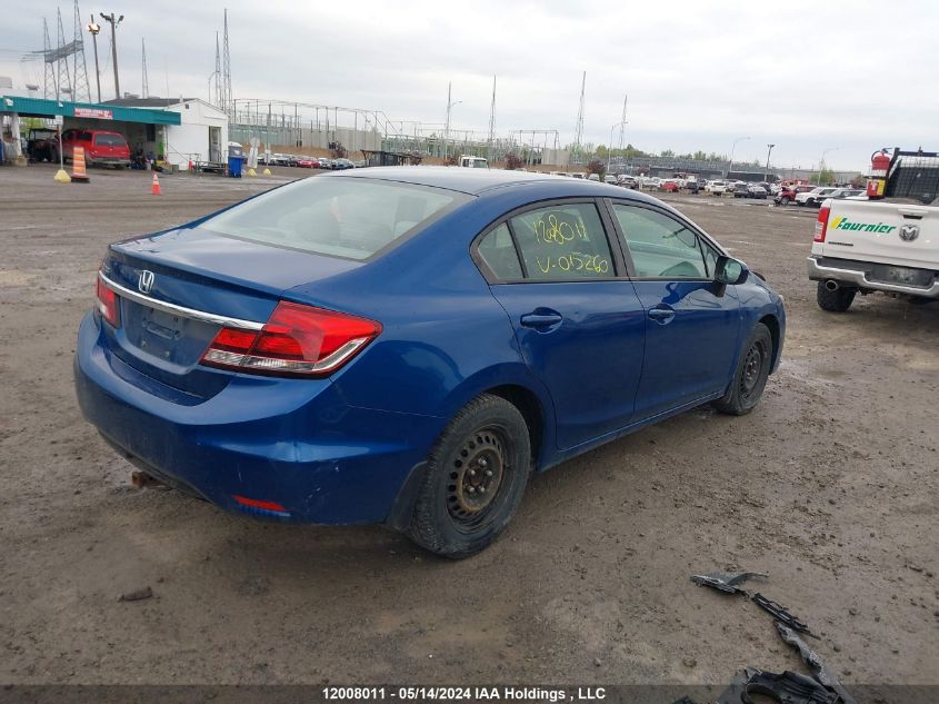 2014 Honda Civic Lx VIN: 2HGFB2F42EH015260 Lot: 12008011