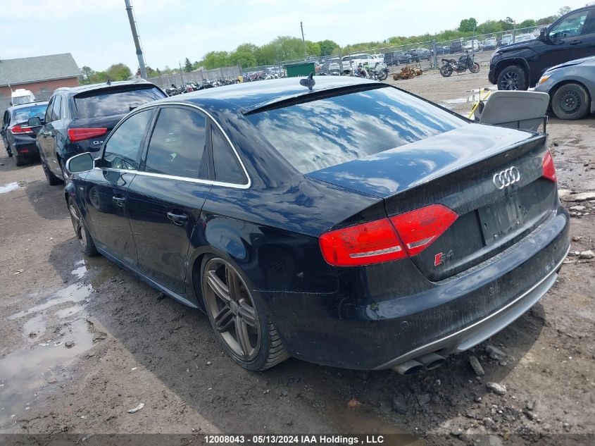 2012 Audi S4 VIN: WAUBGCFL5CA111274 Lot: 12008043