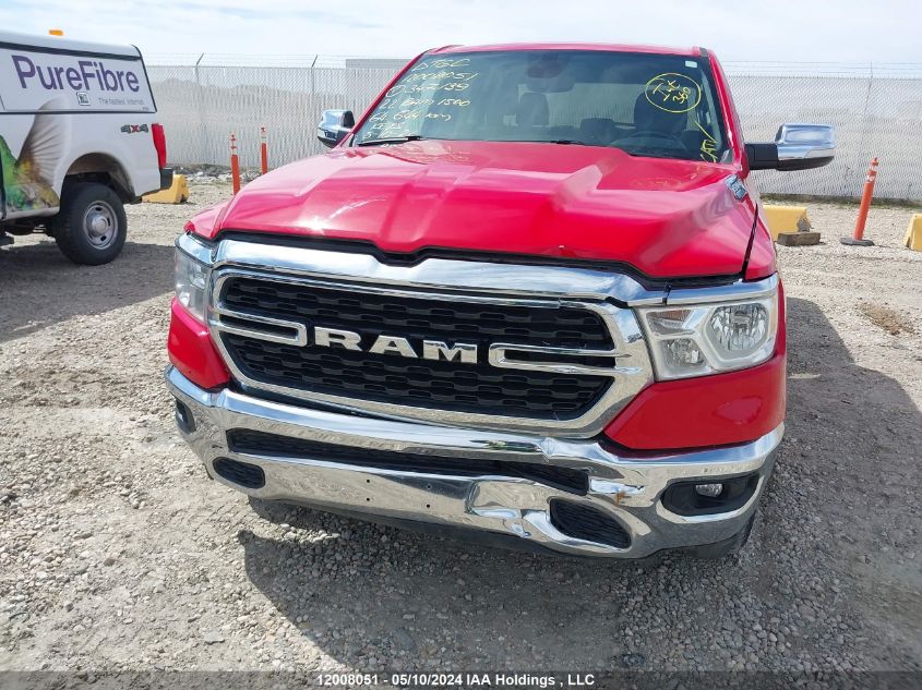 2022 Ram 1500 Big Horn VIN: 1C6RRFFG2NN347139 Lot: 12008051