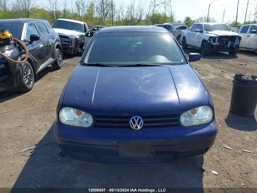 2002 Volkswagen Golf VIN: 9BWGP21J424060801 Lot: 12008057