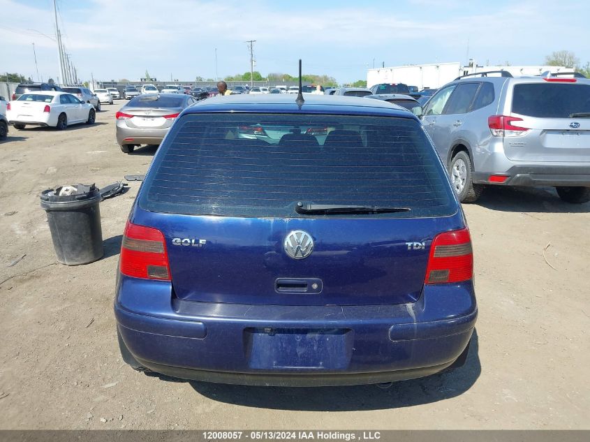 2002 Volkswagen Golf VIN: 9BWGP21J424060801 Lot: 12008057